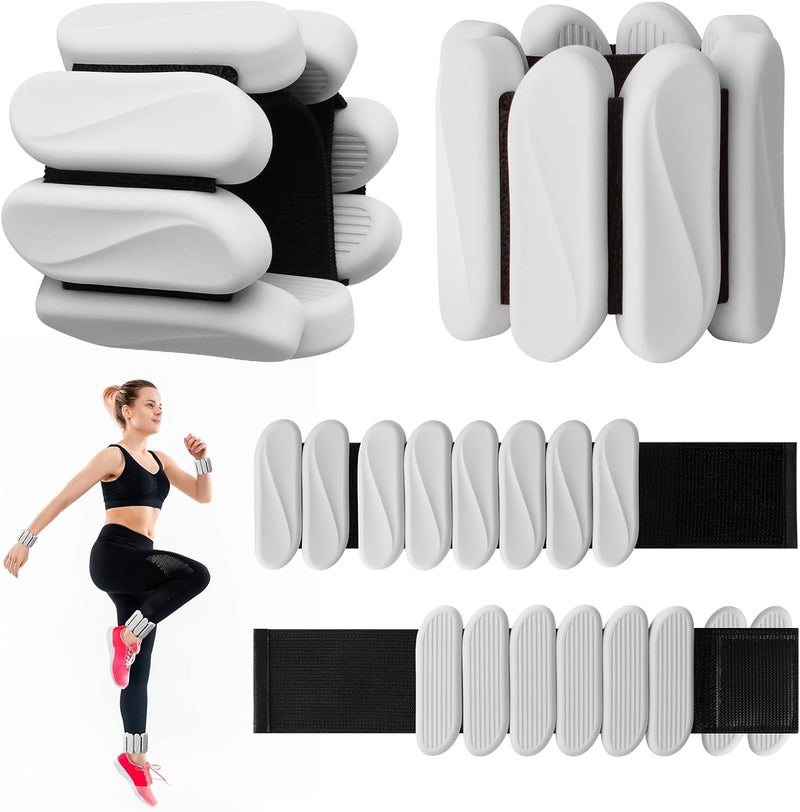 Gallia Wrist Weights, 2Pack Wearable Wrist Ankle Weights for Women and Men, Adjustable Silicone Arm and Leg Wrist Bracelets for Walking, Yoga, Pilates and Gym, 2lb - Image 1